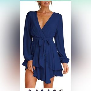 Layered Silk Chiffon Mini Dress